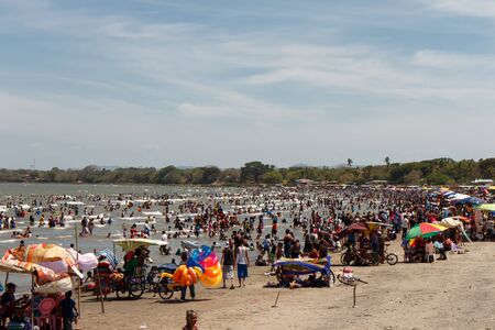 San Jorge beach port, in Nicaraguaのeditorial素材