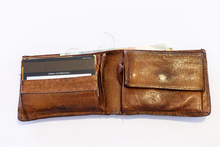 open Purse of leather used