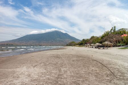 santo domingo beach, Ometepe Island, Nicaraguaの写真素材