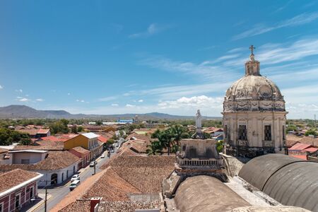 Granada, Nicaragua. View from La Merced Churchの写真素材