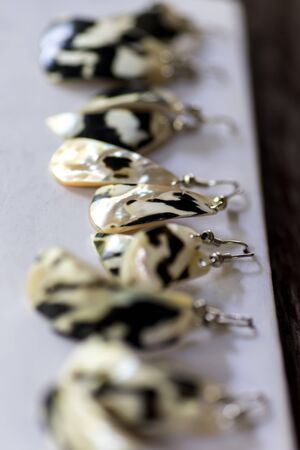 shell earringsの写真素材