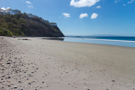 beach from pacific coast in Nicaraguaの写真素材