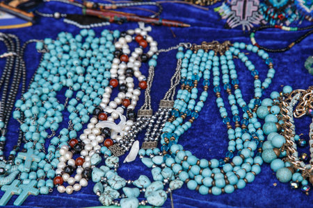 different types of craft jewelry on sell from Nicaraguaの写真素材
