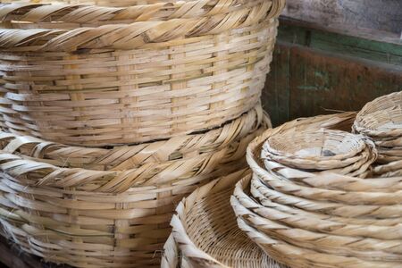 handmade basket group from Nicaraguaの写真素材