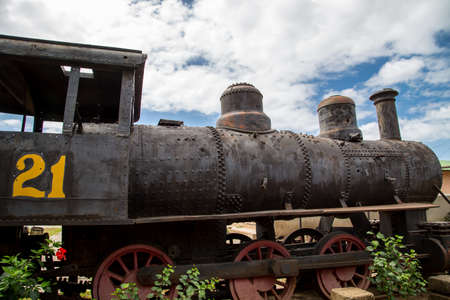 Old locomotive from Granada, Nicaragua, Central Americaの写真素材