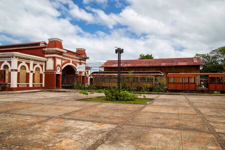 Old railway station, Granada, Nicaragua, Central Americaのeditorial素材