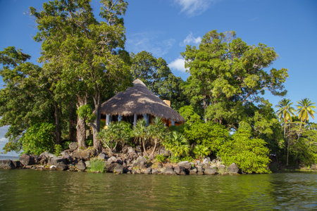 isletas de granada view, tourist natural place to visit from Nicaraguaの写真素材