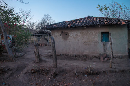 Palacaguina, Nicaragua â march 27, 2016: Rural house outdoors viewのeditorial素材