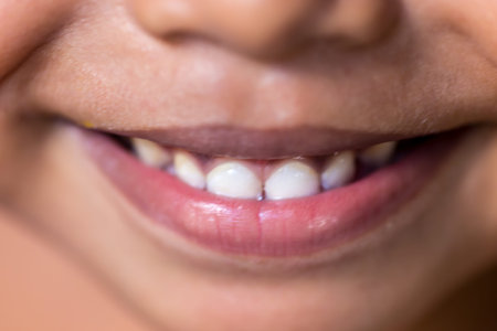 closeup of smile from kid