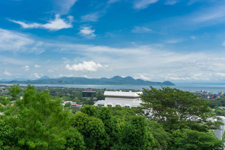Managua view from Loma de Tiscapa. Managua capital of Nicaragua.の写真素材