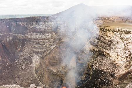 view of volcan Masaya, Nicaragua. The most active volcano in Nicaragua.の写真素材