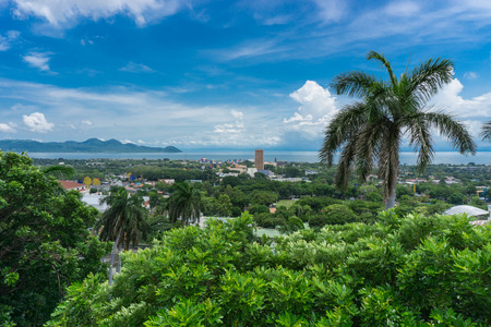 Managua view from Loma de Tiscapa. Managua capital of Nicaragua.の写真素材