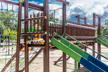 slide on the playgroundの写真素材