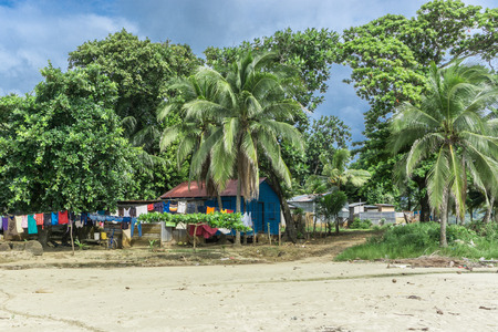 Corn Island, Nicaragua â August 17, 2016: native poor house. General travel imageryのeditorial素材
