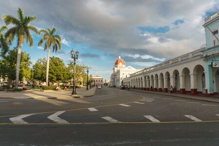 CIENFUEGOS, CUBA - DECEMBER 31, 2016: Around the central parkのeditorial素材
