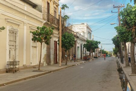 CIENFUEGOS, CUBA - DECEMBER 31, 2016: Street viewのeditorial素材