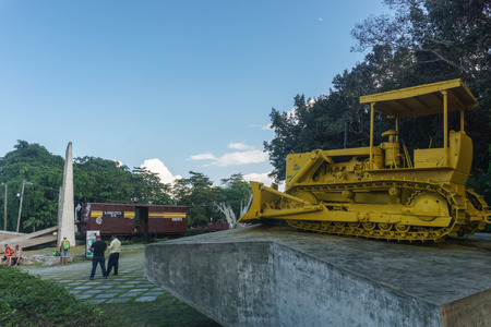 Santa Clara, Cuba, January 5, 2017:  revolution train museum in Santa Clara, Cuba. This place is where che guevara and their revolutionary group win the battle of Santa Clara during the revolutionのeditorial素材