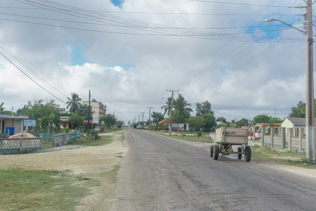 playa giron, Cuba, January 2, 2017:  Street view of townのeditorial素材