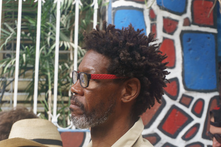 La Havana, Cuba, January 08, 2017: afrocaribbean and rasta street culture in Callejon de Hamel in La Havana. There is a famous street by rasta and black culture in La Havanaのeditorial素材