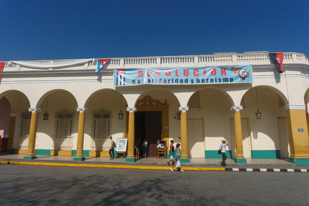 Santa Clara, Cuba, January 4, 2017: street view around the Central Parkのeditorial素材