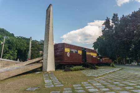 Santa Clara, Cuba, January 5, 2017:  revolution train museum in Santa Clara, Cuba. This place is where che guevara and their revolutionary group win the battle of Santa Clara during the revolutionのeditorial素材