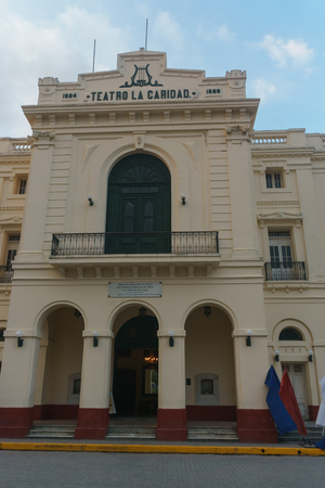Santa Clara, Cuba, January 5, 2017: Teatro La Caridad outdoors view, General travel imageryのeditorial素材