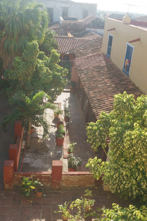 Street view of town. Trinidad is one of the must touristic place in Cubaの写真素材