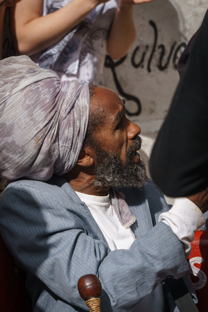 La Havana, Cuba, January 08, 2017: cuban man on street in La Havanaのeditorial素材