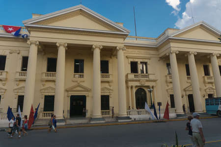 Santa Clara, Cuba, January 5, 2017: Cultural center Juan Marinello, Casa de la Cultura Juan Marinello in Palacio Municipalのeditorial素材