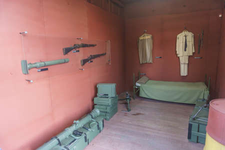 Santa Clara, Cuba, January 5, 2017:  revolution train museum in Santa Clara, Cuba. This place is where che guevara and their revolutionary group win the battle of Santa Clara during the revolutionのeditorial素材