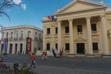 Santa Clara, Cuba, January 5, 2017: Cultural center Juan Marinello, Casa de la Cultura Juan Marinello in Palacio Municipalのeditorial素材