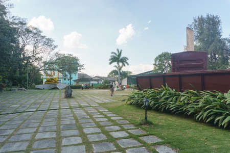 Santa Clara, Cuba, January 5, 2017:  revolution train museum in Santa Clara, Cuba. This place is where che guevara and their revolutionary group win the battle of Santa Clara during the revolutionのeditorial素材