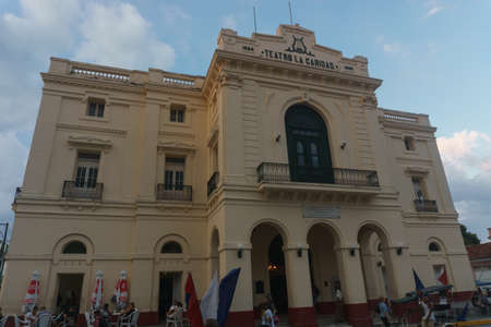 Santa Clara, Cuba, January 5, 2017: Teatro La Caridad outdoors view, General travel imageryのeditorial素材