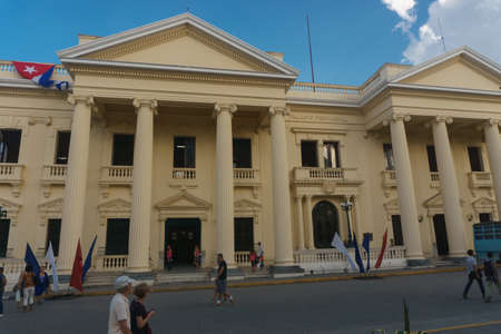 Santa Clara, Cuba, January 5, 2017: Cultural center Juan Marinello, Casa de la Cultura Juan Marinello in Palacio Municipalのeditorial素材