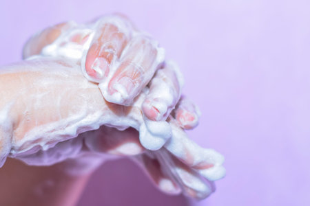SOAP FOAM IN HANDS