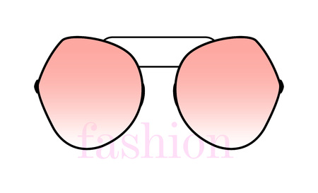 Fashion glasses. Accessory Art collection cool design. Women's sunglasses, women's accessory. Vector illustration.のイラスト素材