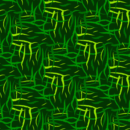 Foliate seamless pattern. Green abstract leaves background.のイラスト素材