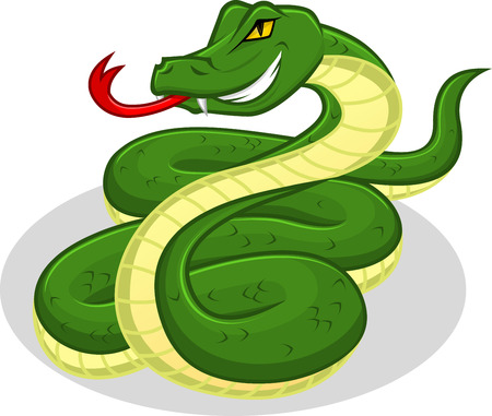 High Quality Snake Vector Cartoon Illustrationのイラスト素材