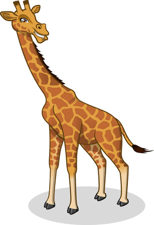 High Quality Giraffe Cartoon Illustrationのイラスト素材