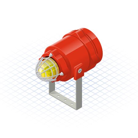 Isometric Beacon a Safety Equipment Vector Illustrationのイラスト素材
