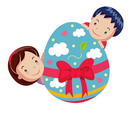 Cartoon easter illustrationのイラスト素材