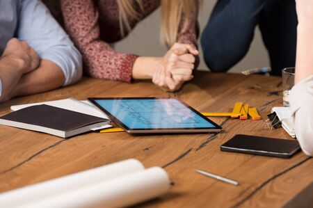 Group of architects working together on a project.の写真素材