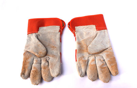 Engineer glove leather isolated on white background