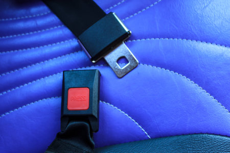 Bus seat belt,car belt,safety seat beltの写真素材