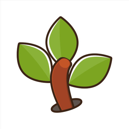 tree branch with leaves vectorのイラスト素材