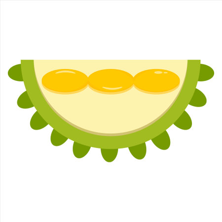 cartoon illustration of durian fruitのイラスト素材