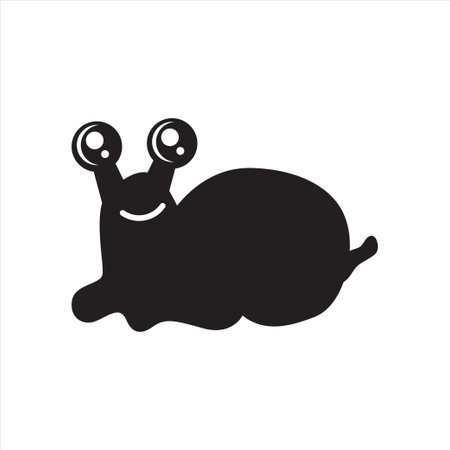 Cute snail cartoon in flat designのイラスト素材