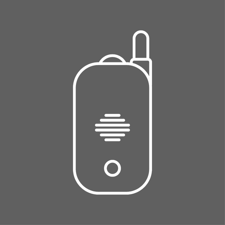 Medical device sign - vector linear style whiteのイラスト素材
