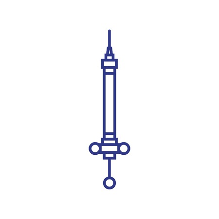 Injection Vector Icon blue on white backgroundのイラスト素材