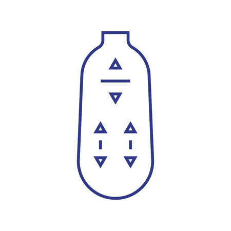 Medical devices - linear style illustration vector blueのイラスト素材
